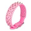 Dog Leather Collar Spiked Studded Pet Dog Collar Adjustable Neck Pitbull Mastiff Collar