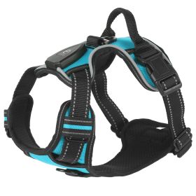 Light Up Dog Harness Rechargeable LED Dog Harness No Pull Lighted Dog Vest with Handle for Small/Medium/Large Dogs (Option: Green_S)