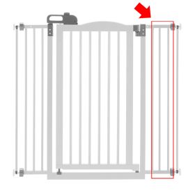 Tall One-Touch Gate (Option: Touch Gate II Extension in White)