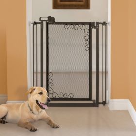 Tall One-Touch Gate (Option: Touch Metal Mesh Pet Gate in Black)