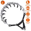 Adjustable Dog Choke Collar Training Chain Dog Necklace with Buckle for Small Medium Large Dogs