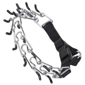 Adjustable Dog Choke Collar Training Chain Dog Necklace with Buckle for Small Medium Large Dogs (Option: L)